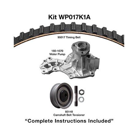 Dayco 80-93 Audi Volkswagen Water Pump Kit, Wp017K1A WP017K1A